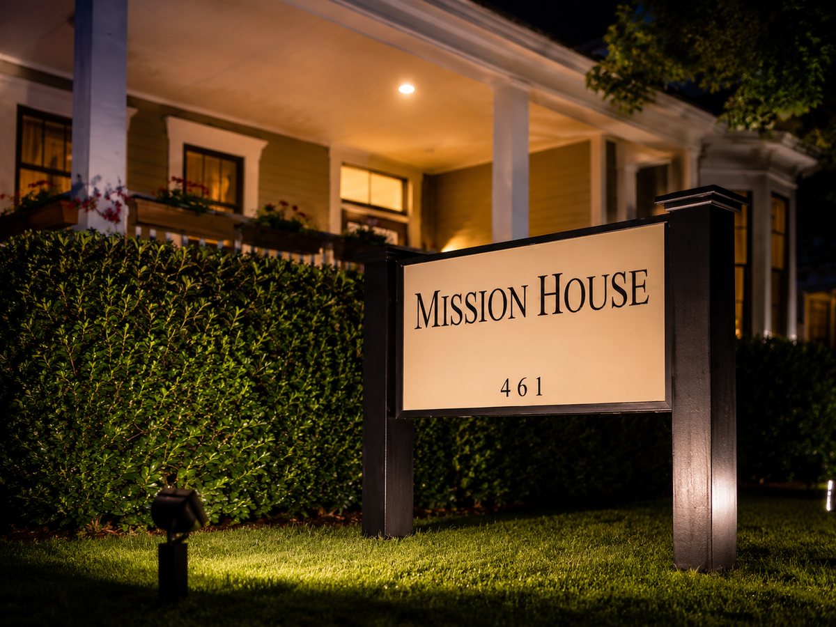 The house sign on South Court Street